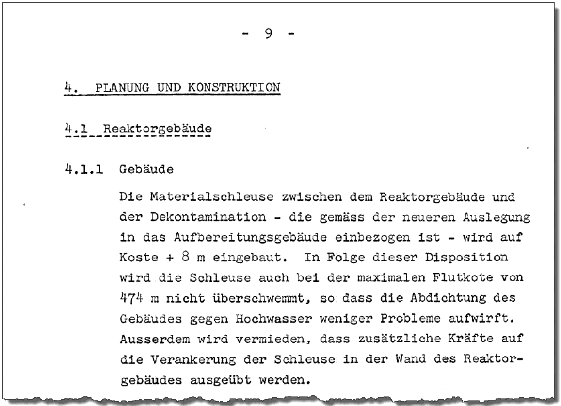 Figure 9 BKW: Atomkraftwerk Mühleberg, Arbeitsstand Bericht Nummer 3, Berichtsperiode 1. April 1967 bis 30. Juni 1967