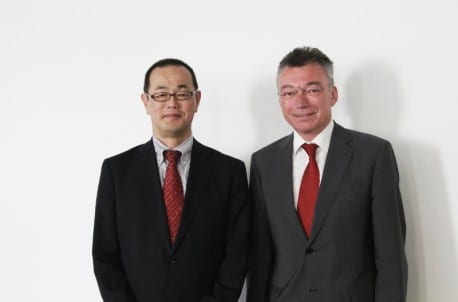 Toyoshi Fuketa, Commissioner der japanischen NRA (links) und ENSI-Direktor Hans Wanner.