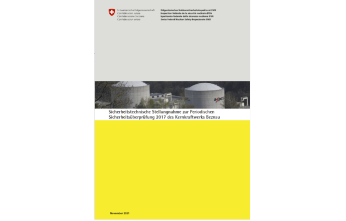 Deckblatt der Sicherheitstechnischen Stellungnahme zur periodischen Sicherheitsüberprüfung 2017 des Kernkraftwerks Beznau