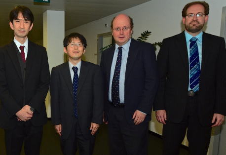 From the left to the right: Takahiro Yoshida and Keita Yamamoto from the RWMC with Felix Altorfer and Reiner Mailänder from ENSI