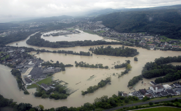 Hochwasser Aargau vom 09.08.2007