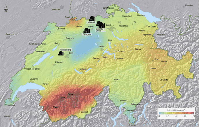 Erdbebengefährdungskarte Schweiz
