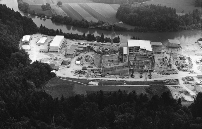 Bau des Kernkraftwerk Mühleberg mitte 60er Jahre